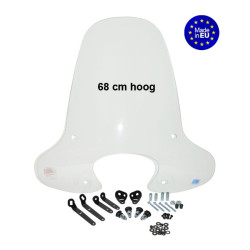 windshield Regia with mounting set high (made in EU) bellagio/iva-firenzo/razzo-vinice/berini-classic/gt- 68cm clear agm LX