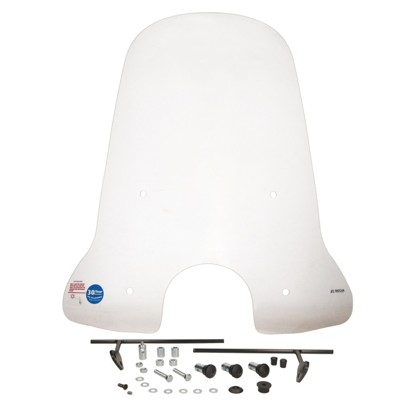 windscherm Regia met bevestigingsset hoog (made in EU) AGM swan/ riva2/tres 72cm helder btc, BTC Milano, turbho RP-50
