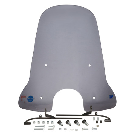 windscherm Regia met bevestigingsset hoog ronde koplamp smoke BTC Riva, china lx/napoli, gts toscana, vx50