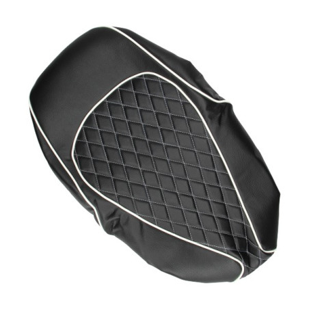buddydek Regia chesterfield (made in EU) zwart met witte bies agm VX50, BTC Riva, china lx/napoli, gts toscana, La Souris Sourin