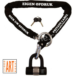 PRIVATE LABEL KETTINGSLOT ART3 120CM LOOP + U-BEUGEL (MINIMAAL 50 STUKS)