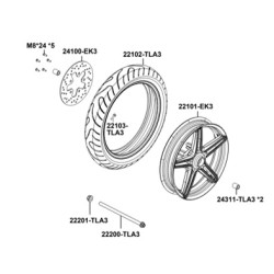 Voorwielbussen set