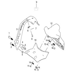 Mudguard support, rear / Silver