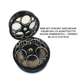 VELGEN SET APLUS (VOOR + ACHTER) PASSEND OP VESPA PRIMAVERA/SPRINT BLACK EDITION