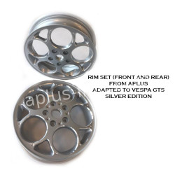 VELGEN SET 12'' APLUS (VOOR + ACHTER) PASSEND OP VESPA GTS ZILVER EDITION