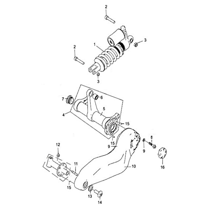 Front shock absorber / Black
