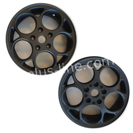 VELGEN SET 12'' APLUS (VOOR + ACHTER) PASSEND OP VESPA GTS BLACK/BLACK EDITION - MATT