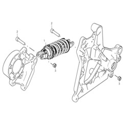 Rear shock absorber / Red