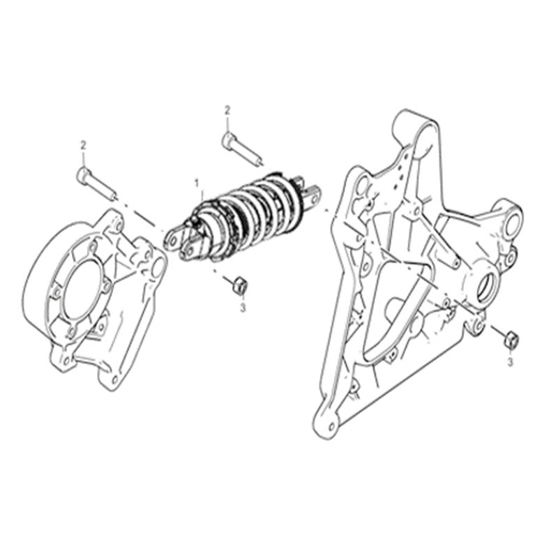 Rear shock absorber / Black