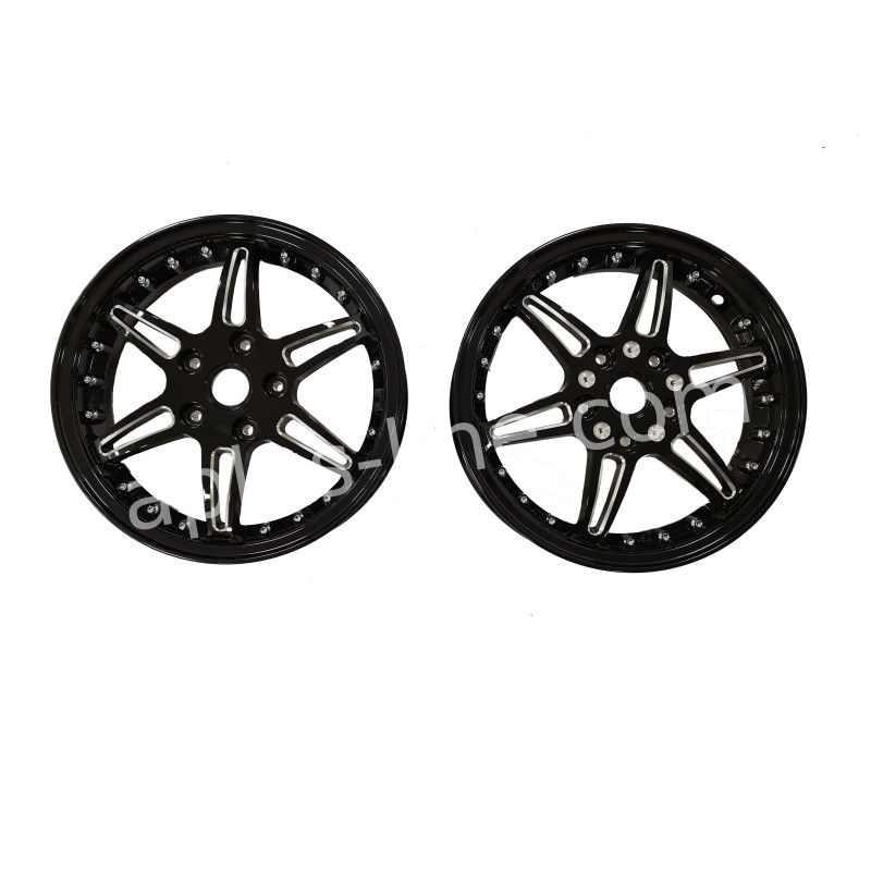 VELGEN SET 12'' APLUS (VOOR + ACHTER) PASSEND OP VESPA GTS SHINY BLACK EDITION - SPORT