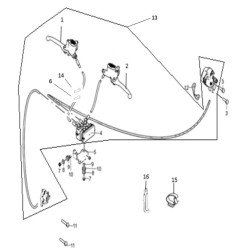 Front/rear brake system assy.
