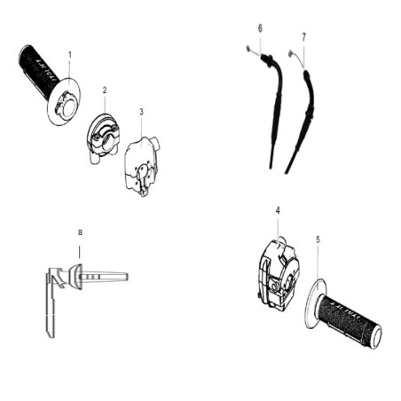 Throttle cable assy(return)