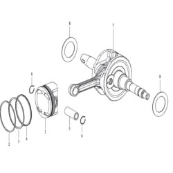 Crankshaft & conrod comp. - 200cc