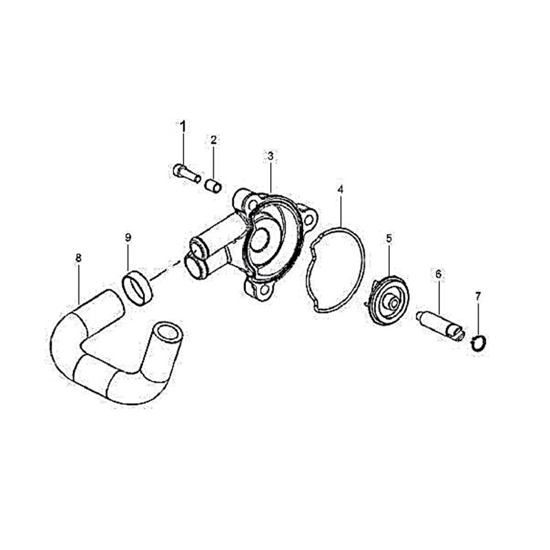 Hose, pump-cylinder