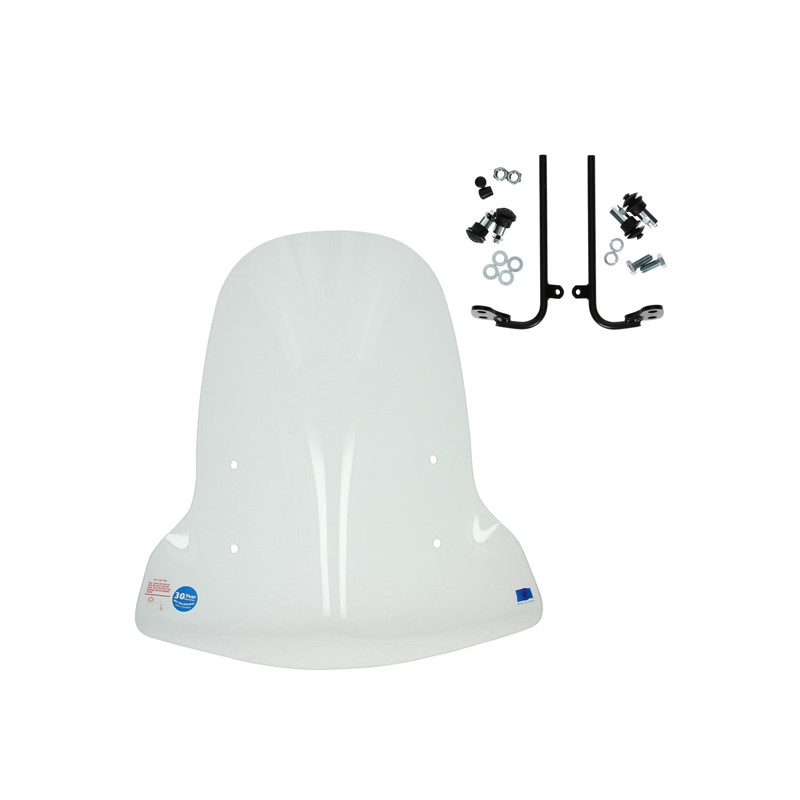 windshield Regia with mounting set high (made in EU) 71cm clear mio