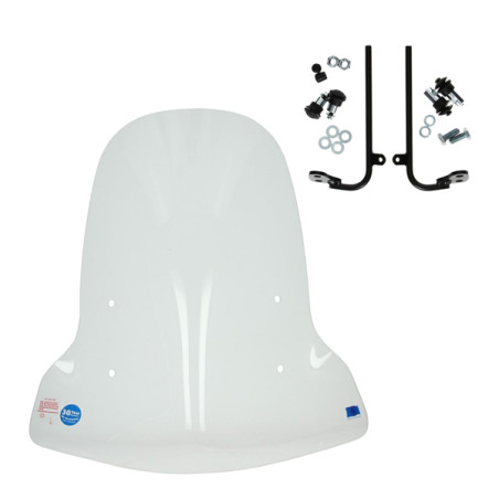 windshield Regia with mounting set high (made in EU) 71cm clear mio