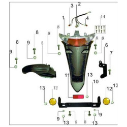 Rear license plate bracket