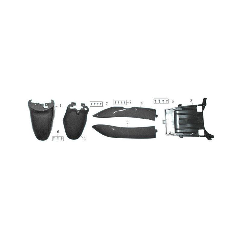 Rear decoration plate,little part(chrome)