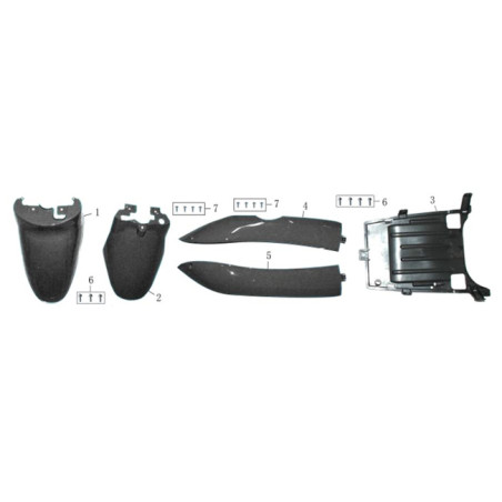 Rear decoration plate,little part(chrome)