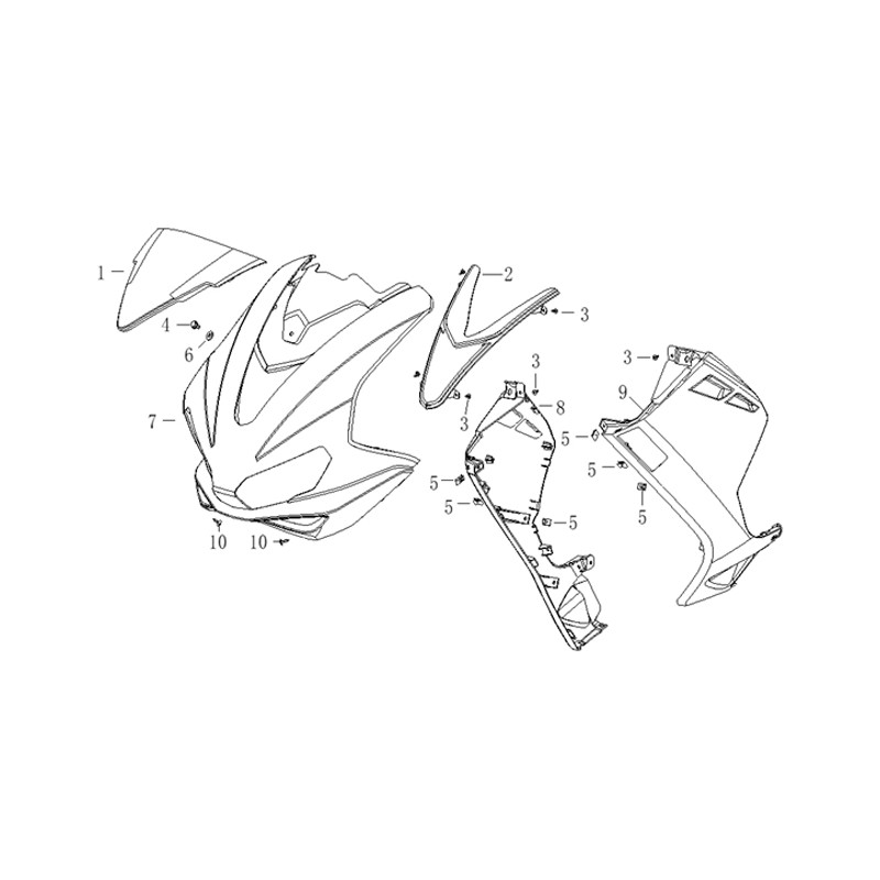 FRONT SHIELD WHITE - SW-50