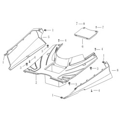 LEFT SIDESKIRT RED - SW-50