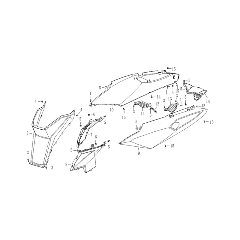 REAR RIGHT DECO PANEL BLACK BLUE - SW-50