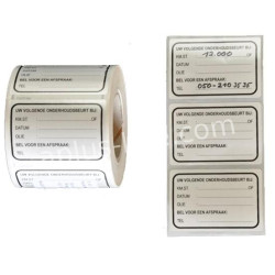 CONTROLESTICKERS 1850 STUKS