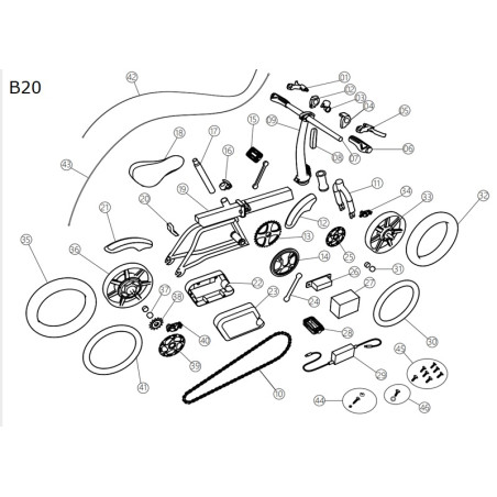 Upper gear plastic bushing