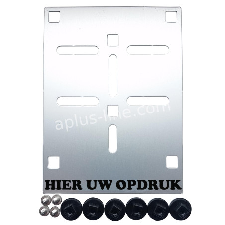 KENTEKENPLAATHOUDER KLASSE A/B ALUMINIUM BELGIE - BEDRUKT