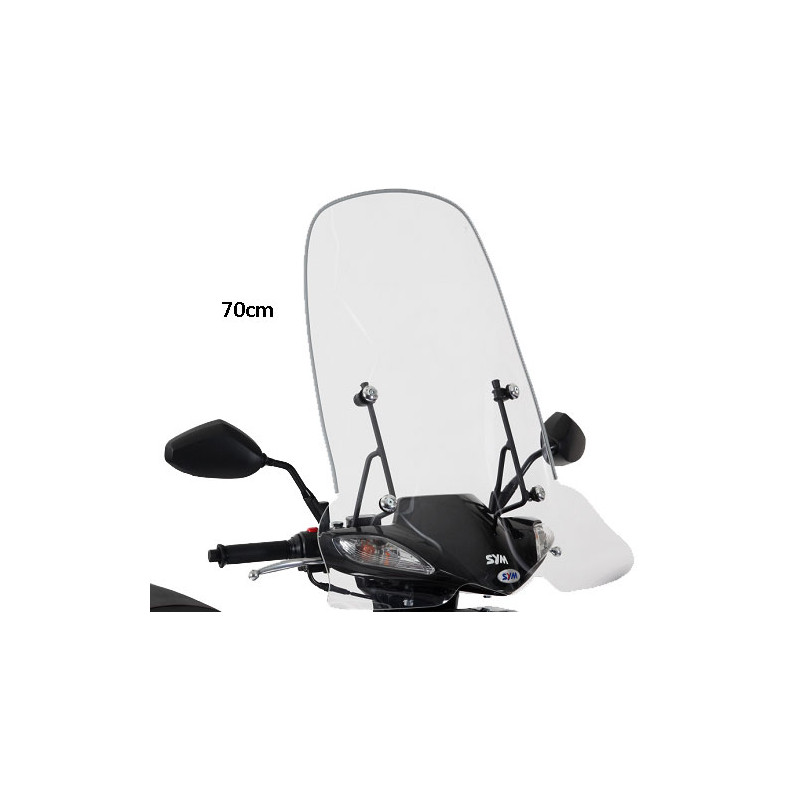 windshield Sym original with mounting set high 70cm clear jet4-4t, symphony sr sy530-ata-00l
