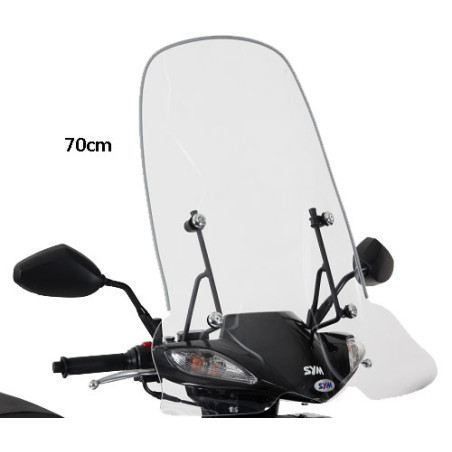 windshield Sym original with mounting set high 70cm clear jet4-4t, symphony sr sy530-ata-00l