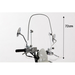 windshield Sym original with mounting set high 72cm clear mio sy530-a7a-bll