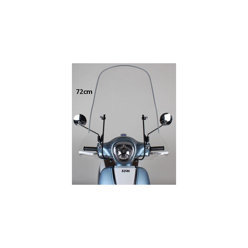 windscherm Sym origineel met bevestigingsset hoog 72cm helder fiddle 3 sy530-fi3-00l