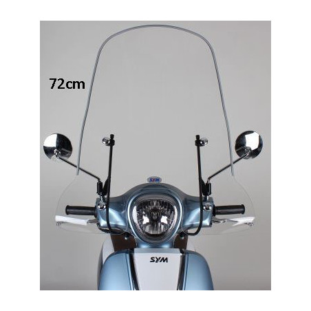 windscherm Sym origineel met bevestigingsset hoog 72cm helder fiddle 3 sy530-fi3-00l