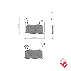 REMBLOKSET BRENTA BR110 FATBIKE, OUXI V8/H9 (E-MARK)