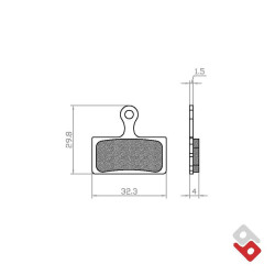 REMBLOKSET BRENTA BR122 KNAAP/RDT/DON SOURIS-CAPO FATBIKE (E-MARK)