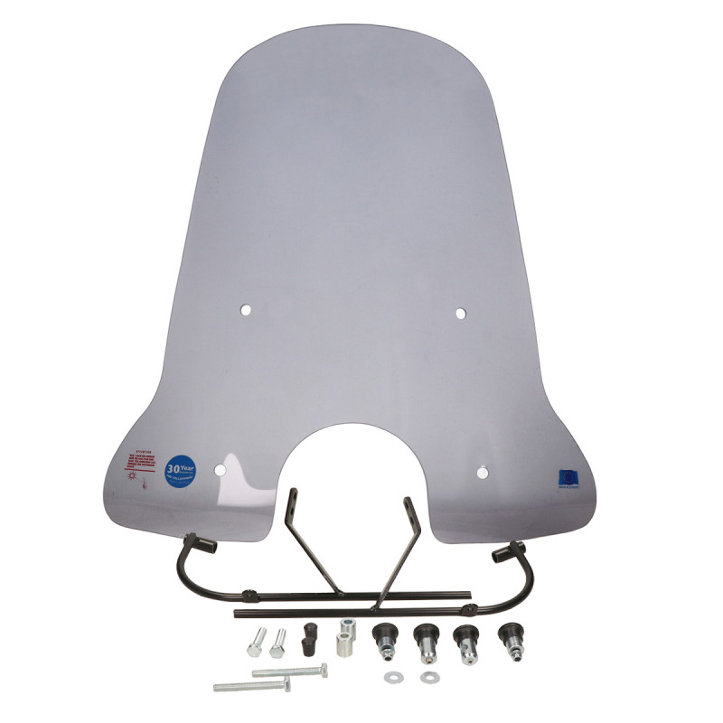 windshield Regia with mounting set high (made in EU) 74cm smoke fiddle 2