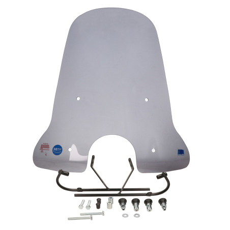 windshield Regia with mounting set high (made in EU) 74cm smoke fiddle 2