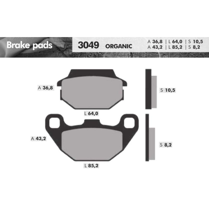 REMBLOKSET BRENTA BR3049 AGILITY16 VOOR, PEOPLE, SUPER 8, SUPER 9, (E-MARK)