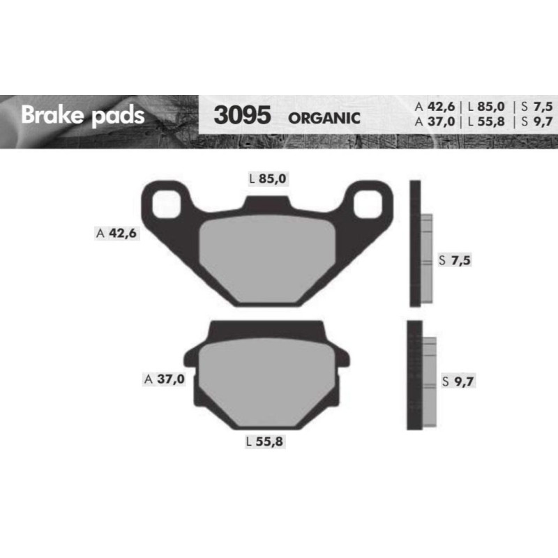 REMBLOKSET BRENTA BR3095 AGILITY16, PEOPLE S, SUPER 8, SUPER 9, DJANGO 125 (E-MARK)
