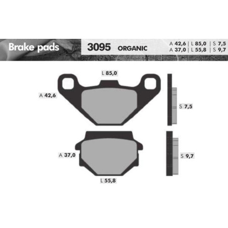 REMBLOKSET BRENTA BR3095 AGILITY16, PEOPLE S, SUPER 8, SUPER 9, DJANGO 125 (E-MARK)
