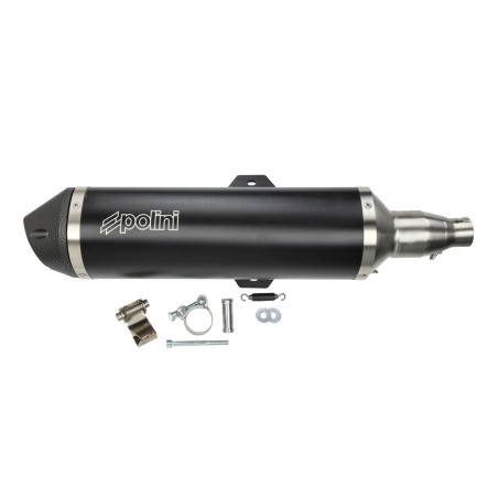 uitlaat polini euro-4 racing RVS piaggio zwart mp3 500cc 190.0065