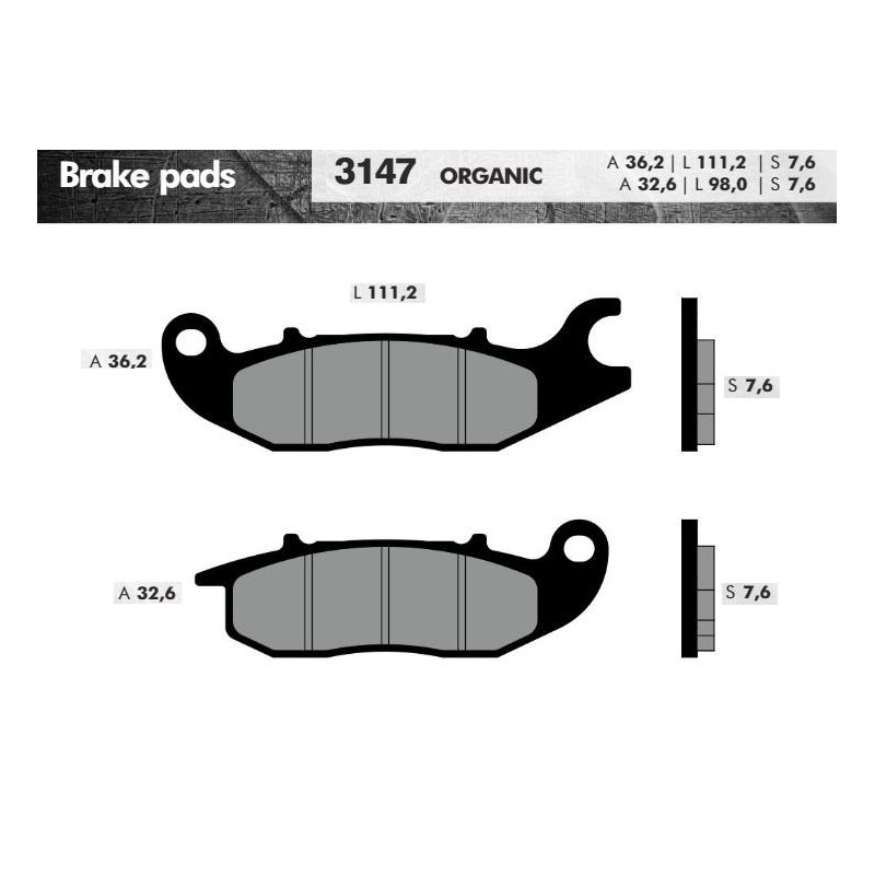 REMBLOKSET BRENTA BR3147 NIU NIU N1S VOOR HONDA CBF 125 CBR 125 (E-MARK)