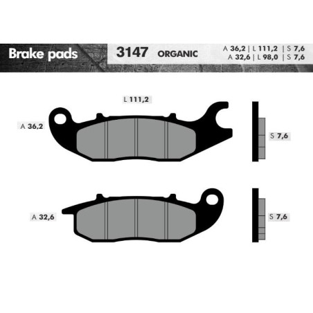 REMBLOKSET BRENTA BR3147 NIU NIU N1S VOOR HONDA CBF 125 CBR 125 (E-MARK)