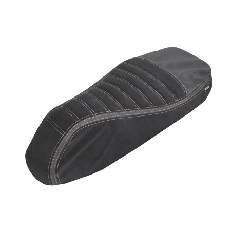 seat cover Regia alcantara stripe Sport (made in EU) Vespa black/white 2024 gts 125cc, gts 250cc, gts 300 (euro4)