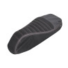 seat cover Regia alcantara stripe Sport (made in EU) Vespa black/gray 2024 gts 125cc, gts 250cc, gts 300 (euro4)