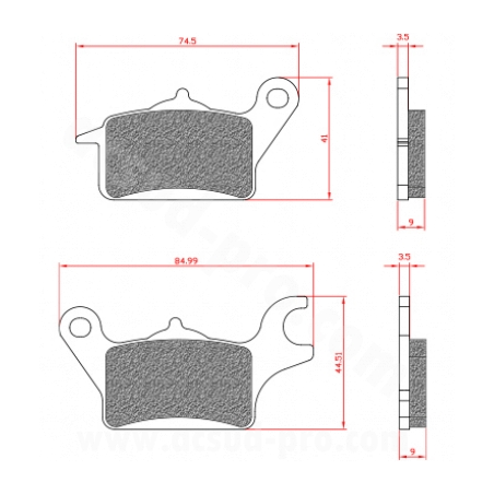REMBLOKSET BRENTA BR3178 TRICITY, MBK TRYPTIK (E-MARK)