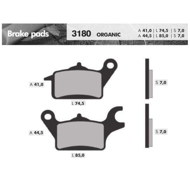 REMBLOKSET BRENTA BR3180 NIU N1S DELIVERY ACHTER KAWASAKI Z PRO (E-MARK)