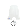 windscherm Regia met bevestigingsset hoog ronde koplamp (made in EU) helder 73cm BTC Riva, china lx/napoli, gts toscana, Momo Mo