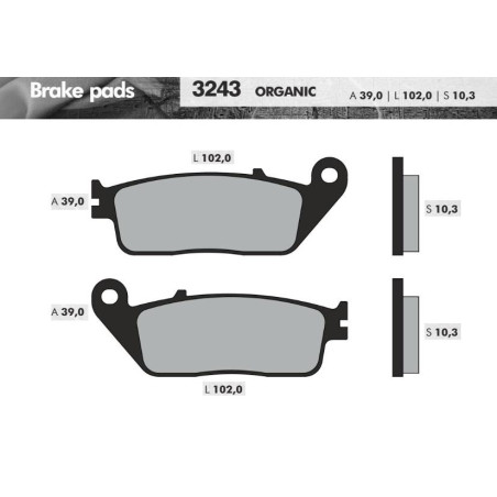 REMBLOKSET BRENTA 3243 XMAX 125 400, HONDA SH, XCITING, APRILIA SXR (E-MARK)